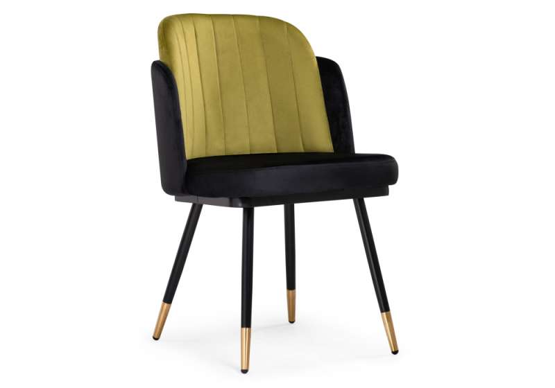 Стул на металлокаркасе Penelopa black / hakki / black / gold (54x55x83). 